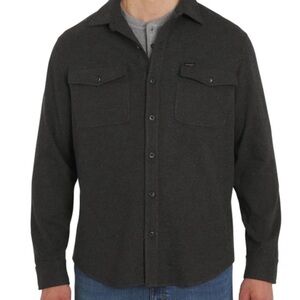 Wrangler Dark Charcoal Gray Lightweight Shirt Jacket